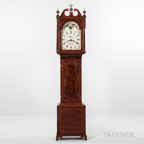 Scottish Inlaid Mahogany Longcase Clock