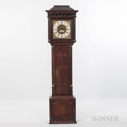 Mahogany and Oak English Longcase Clock