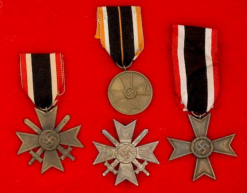German WWII War Merit Crosses, Lot of Four 