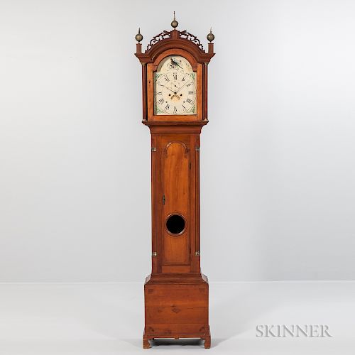 New England Inlaid Cherry Tall Clock