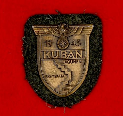 German WWII Army Kuban Campaign Shield 