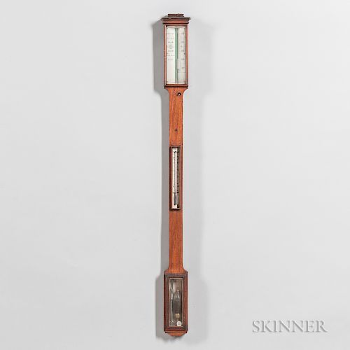 19th Century Mahogany Stick Barometer