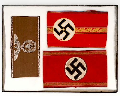 German WWII Armbands, Lot of Three 