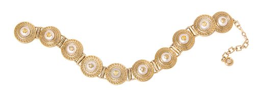 A Gianni Versace Medallion Link Belt,