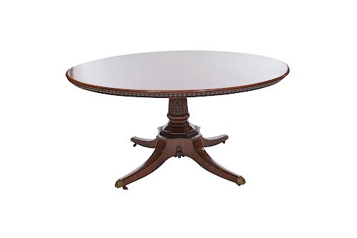 Danish Neoclassical Carved Mahogany Center Table, 19th century
