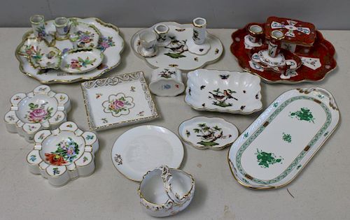 HEREND. Large Grouping of Assorted Porcelains.