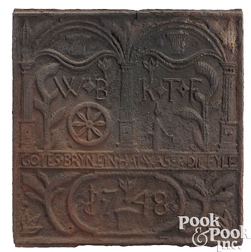 Pennsylvania cast iron Pump and Plow stove plate