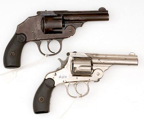 **US Revolver Co. Saftey Hammerless .38 Caliber & H&R .38 Caliber Pistols, Lot of Two 