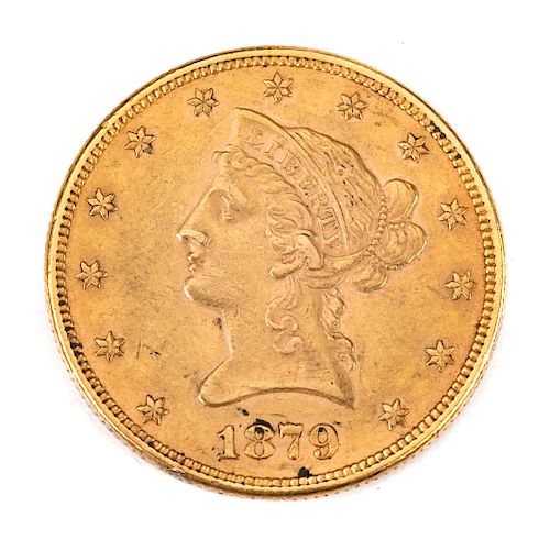 [US] 1879 $10 Gold Liberty XF/AU