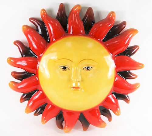 Sergio Bustamante Papeir Mache Sun Sculpture