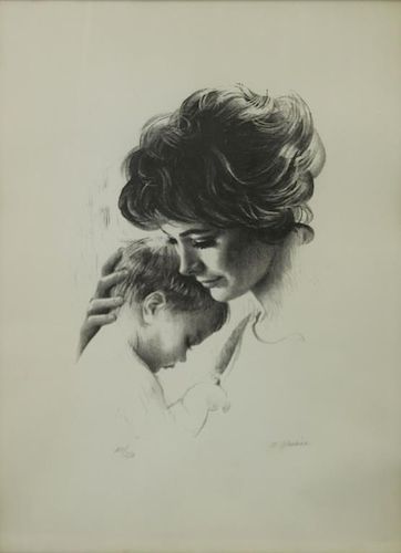 MAURICE, M. Lithograph. Mother and Daughter.