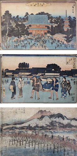 LOT OF 3 Japanese Woodblock Prints.