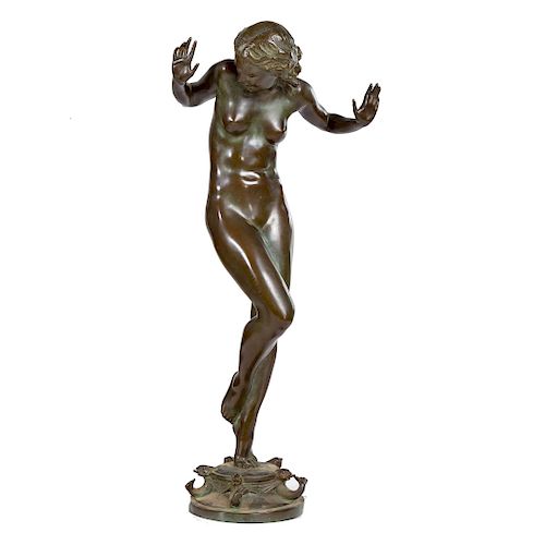 Harriet W. Frishmuth. Scherzo bronze fountain
