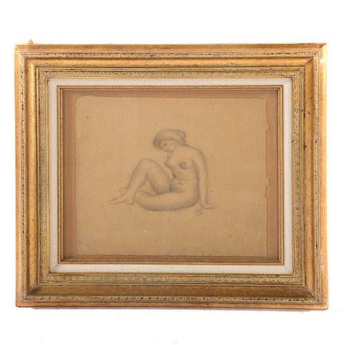 Aristide Millol. Female Nude, graphite