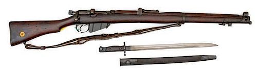 **British Enfield MkIII Bolt-Action Rifle and Bayonet 