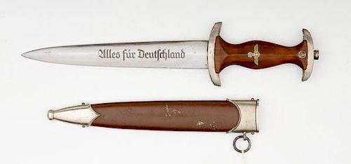 German WWII SA Dagger RZM Maker Marked 