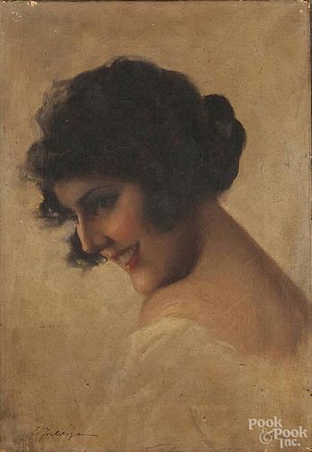Eduardo Forlenza (Italy 1861-1934), pair of oil on canvas portraits, 16'' x 11''.