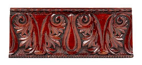A Henry Ives Cobb Athletic Association Building Carved Mahogany Molding Fragment Length 12 1/8 inches.