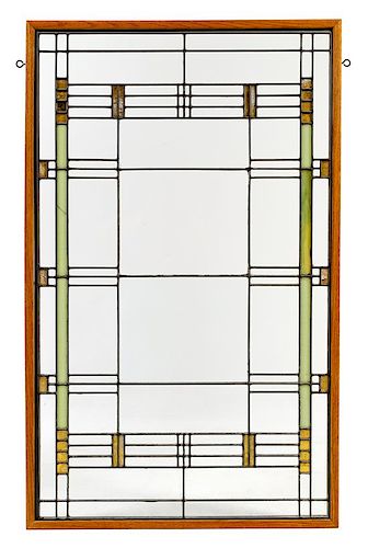 Frank Lloyd Wright, CIRCA 1902, a window from the Albert Heurtley House, Oak Park, Illinois WILL BE DELIVERED IN SEPTEMBER