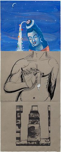 * Various Artists (Phyllis Bramson, Kerry James Marshall, Jno Cook), (American, 20th/21st century), An Exquisite Corpse, 1999