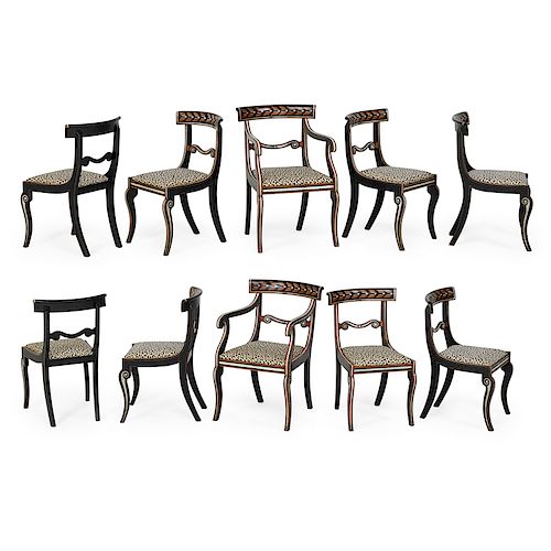 REGENCY STYLE PAINTED DINING CHAIRS