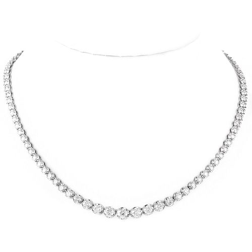 Diamond and 18K Gold Riviera Necklace