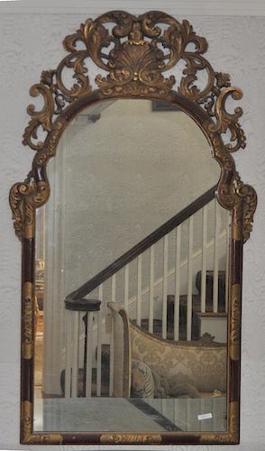 Queen Anne Style Decorated Rococo Mirror
