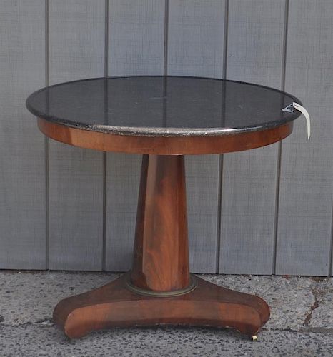 French Charles X Marble Top Center Table