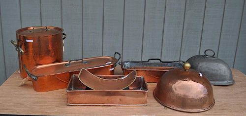 Group Nine Copper & Pewter Cookware Items