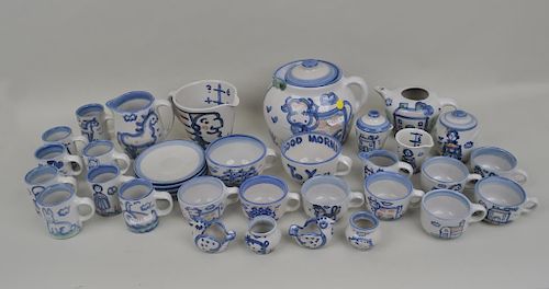 Large Collection M.A. Hadley Pottery Wares