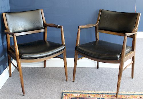 (2) Mid Century Modern Arm Chairs