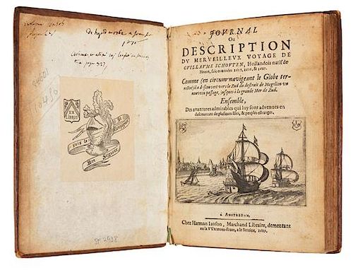 SCHOUTEN, Willem Corneliszoon (ca 1567-1625). Journal ou Description du Merveilleux Voyage de Guillaume Schouten. Amsterdam, 161