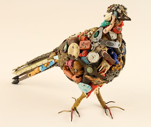 LEO SEWELL FOUND OBJECT MIXED MEDIA SCULPTURE