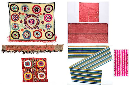 Group of 7 Antique & Vintage Ethnographic Textiles