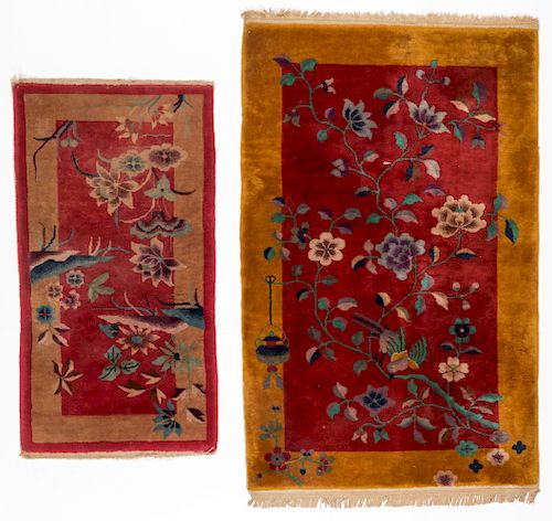 2 Art Deco Rugs, China, Early 20th C