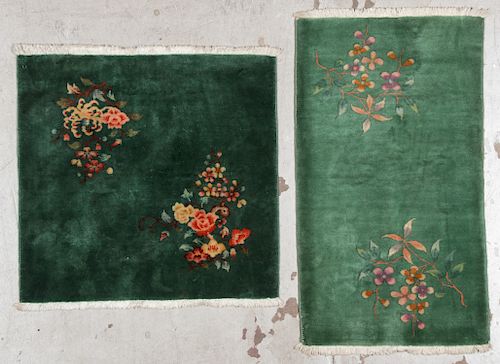 2 Chinese Art Deco Small Rugs