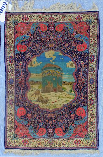 Very Fine Antique Bidjar Pictorial Rug, Persia