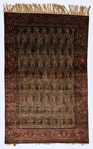 Antique Silk Kashan Rug, Persia: 4'2'' x 6'6''