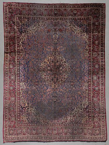 Antique Roomsize Silk Kashan Rug, Persia: 9'0'' x 12'0''