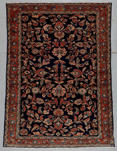 Antique Blue Mahal Rug, Persia: 5'1'' x 6'8''