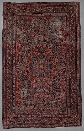 Antique Tabriz Rug: 11'6'' x 18'7''