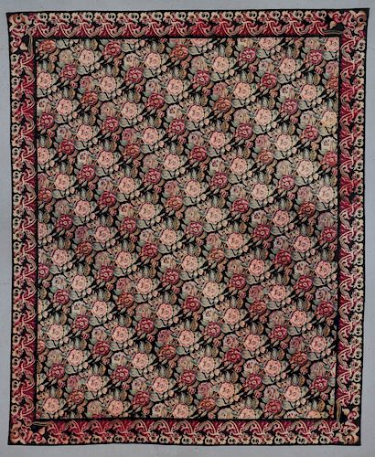 Continental Style Wool Needlepoint Carpet: 13' 5" x 16' 6"