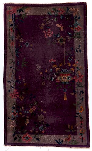 Art Deco Chinese Rug, Early 20th C: 3'11'' x 6'8''