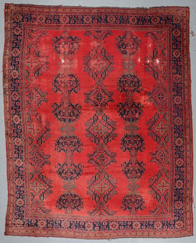 Antique Oushak Rug, Turkey: 11'11'' x 13'9''