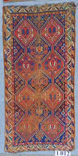 Antique Shiraz Rug: 4'2'' x 8'7''