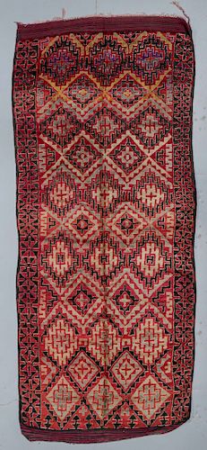 Vintage Moroccan Rug: 6'6'' x 15'7''