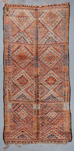 Vintage Moroccan Rug: 6'7'' x 14'1''