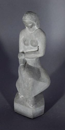 Henry Schoenbauer painted plaster sculpture