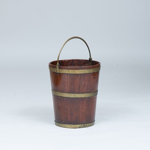 George IV Brass-Mounted Mahogany Peat Bucket