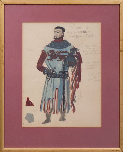 Motley Theatre Design Group (1932- c. 1976): Balloon Seller from Ben Franklin in Paris; and Bosco for Richard II